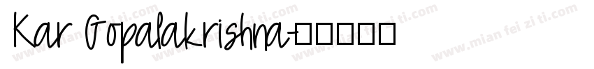 Kar Gopalakrishna字体转换